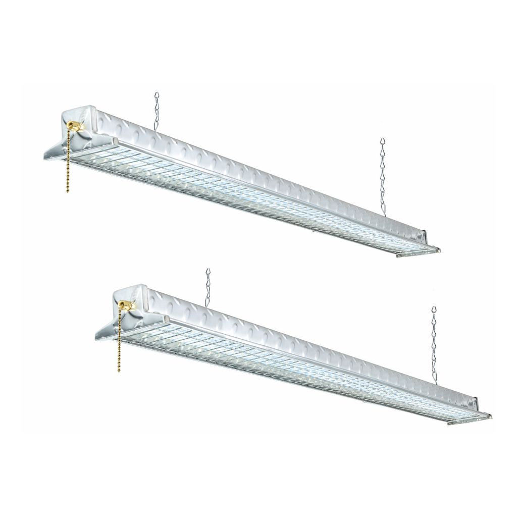 LIIXIO 2PACK LED SHOP LIGHTS 10000LM 4FT GARAGE LIGHT LED 90W[120W EQUIVALENT] 5000K COOL WHITE LINKABLE LED CEILING LIGHT SHOP LIGHT FOR GARAGE SURFACE & SUSPENSION MOUNT ‎SILVER-ETL