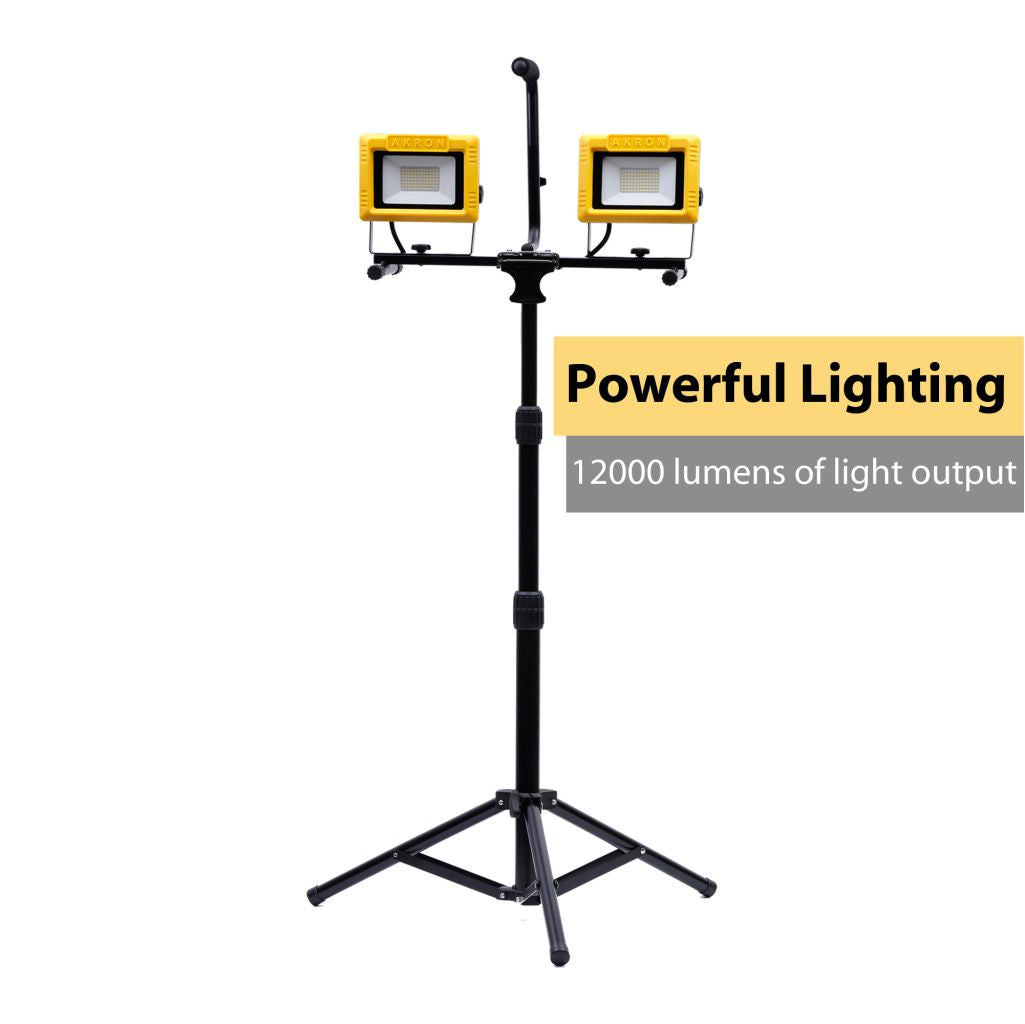 APL 2x55W 12000 Lumens 5000K LED Portable Work Light with Tripod